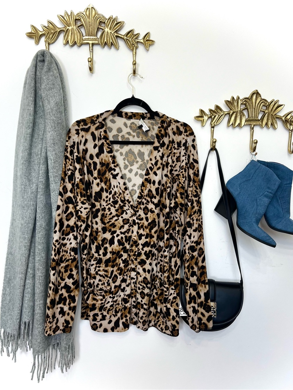 Animal print cardigan style long sleeve Xl/1x ptp 24.5” l 28”